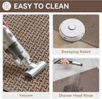 Door Mat 17x30, Door Mat Indoor Entrance Dirt Resistant and Absorbent, Non-Slip Rubber Backing Front Door Mats, Easy Clean Low-Profile Doormat for Entryway, Front Door, Inside Entrance, Brown