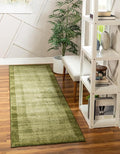 Rugs.com Angelica Collection Rug – 6 Ft Runner Light Green Medium Rug Perfect for Hallways, Entryways