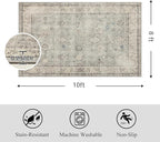 Area Rug Non Slip Machine Washable Ultra Soft Living Room/Bedroom/Kitchen/Outdoor/Classroom Gray, 8'×10'
