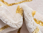 Unique Loom Marilyn Monroe Glam Collection Area Rug - Trellis (7' 1" x 10' Rectangle, White Gold/ Gold)