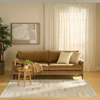 Nourison Home Nordic Ivory Blue 4' x 6' Area Rug - Easy Clean, Non Shedding, Bed Room, Living Room, Dining Room, Kitchen (4' x 6')