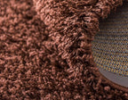 Unique Loom Solid Shag Collection Area Rug (2' x 3' 1" Rectangle, Chocolate Brown)
