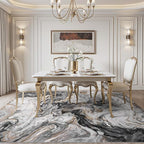 8x10 Area Rugs for Living Room, Modern Abstract Rug for Bedroom, Contemporary Machine Washable Rug, Large Stain Resistant Carpet for Dining Room Playroom Home Office, Pet & Kids Friendly