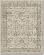Washable 4x6 Rugs for Living Room, Boho Non-Slip Vintage Distress Small Rugs for Bedroom Nursery Office, 0.3" Neutral Oriental Throw Thin Carpet with Cushioning Pad, Flaxen/Brown/Multi