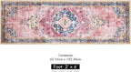 Washable Runner Rug 2x6 Pink Boho Area Rug for Hallway Entryway Kitchen Laundry Room Bathroom Bedroom Non Slip Blush Vintage Rug Indoor Carpet