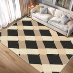 Washable 3x5 Modern Geometric Rug Living Room, Abstract Diamond Design Area Rugs for Bedroom, Modern Geometric Home Decor Carpet, Low Pile, Non Slip, Kids & Pet Friendly (N4149)