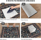 Boho 2x5 Runner, Black Navy Floral Washable Hallway Runner, Non-Slip Kitchen Runner, Super Thin Printed Faux Wool Soft Carpet for Entryway, Front Door, Backdoor, Bedside