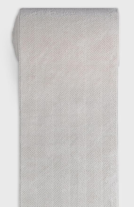Well Woven Custom Size Hallway & Stair Runner- Harlow Pompeii Ivory 27 Inches Wide x 35 Feet Long Runner (27" x 35') Runner Rug - Modern Chevron Pattern, Ultra-Soft, Easy-Clean