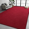 Large Area Rugs for Living Room Bedroom, 4x6 Feet Burgundy Red Rug, Minimalist Modern Shag Rug, Soft Thick Memory Foam Indoor Carpet, Non-Slip Washable Rug for Boys Girls Dorm Nursery Room Home Decor