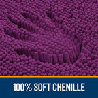 OLANLY Bathroom Rugs 44x24, Extra Soft Absorbent Chenille Bath Rugs, Rubber Backing Quick Dry, Machine Washable Bath Mats for Bathroom Floor, Tub and Shower, Home Decor Accessories, Purple