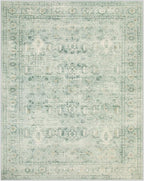 Lahome Vintage 8x10 Washable Green Rugs for Living Room Bedroom, Boho Dining Room Rugs for Under Table, Soft Non Slip Indoor Throw Carpet for Home Office Playroom (8x10ft,Light Green)