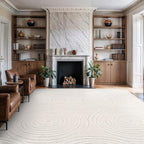 Beverly Rug Micro Loop Area Rug Light Gray 8x10 Geometric Modern Luxury Circular Durable Soft Indoor Rugs for Living Dining Room Office Stain Resistant Non Shedding Casual Indoor Carpet 8 x 10