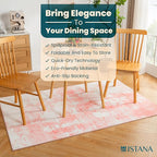 Istana 4x6 Area Rug - Pink Rugs for Living Room 4x6 - Foldable Rugs for Bedroom - Stain Resistant Washable Rug - Eco-Friendly Boho Area Rugs - Easy to Clean Living Room Rug 4 x 6