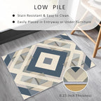 Geometric Rug, Washable 3x5 Rug for Living Room, Modern Abstract Patterned Indoor Carpet, Geometric Decor for Home, Bedroom, Soft Non Slip Thin Design FER94