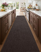 Color&Geometry Door Mat 3'x10' Runner Rug with Rubber Backing, Non Slip Washable Hallway Rug, Carpet Runners for Hallway Living Room Bedroom, Brown (Rolled-up NO Creases)