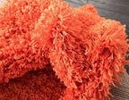 Unique Loom Solid Shag Collection Area Rug (7' 10" x 10' Rectangle, Tiger Orange)