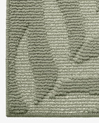 LUMI Front Door Mat Indoor Entrance 24"x36", Low Profile Welcome Mat, Non-Slip Washable Doormat with Rubber Backing for Entrance, Patio, Garage, Green