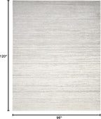 SAFAVIEH Area Rug 8x10 - Adirondack Collection - Large - Ivory & Silver, Modern Ombre Design, Non Shedding & Easy to Clean, Ideal for Living Room, Bedroom, Office, Dining Space (ADR113B)