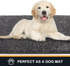 PURRUGS Dirt Trapping Door Mat 31.5" x 47", Non-Slip Machine Washable Entry Rug, Shoe Scraper, Dog Doormat, Super Absorbent Welcome Mat for Front & Back Door, Muddy Shoes & Paws,Light Grey-Dark Grey