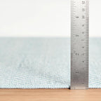Dash & Albert Herringbone Navy Machine Washable Rug, 7.5 X 9.5 Feet, Blue Geometric Pattern