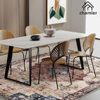 6x9 Washable Area Rug Boho Medallion Distressed Design Non-Shedding Easy Care Ideal for High Traffic Areas in Rugs for Living Room Bedroom Office Kitchen Large Carpet