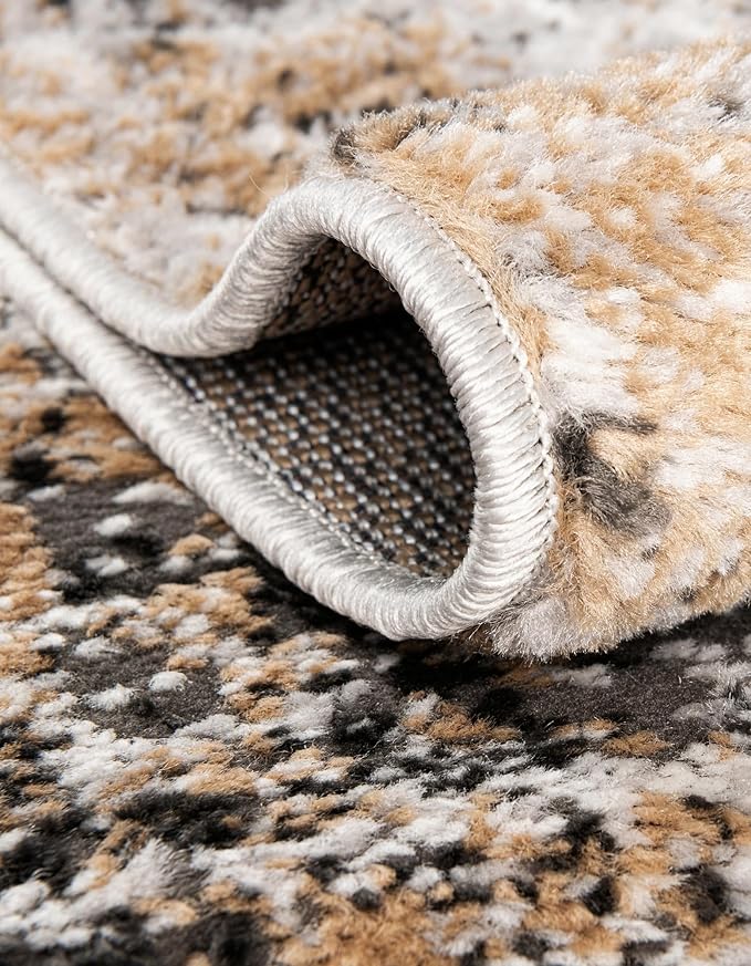 Rugs.com Leipzig Collection Rug – 5x8 Oval Beige Low-Pile Rug Perfect for Living Rooms, Large Dining Rooms, Open Floorplans