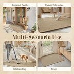 Jute Front Door Mat Indoor Entrance Indoor Door Mat Rugs for Entryway Entry Entrance Mats Inside Doormat Welcome Mats Boho 17"x42"