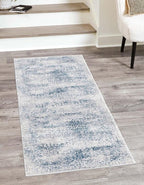 Unique Loom Finsbury Collection Area Rug - Sarah (2' x 9' 10" Runner, Blue/ Ivory)