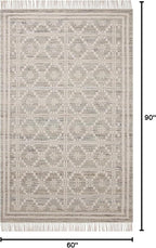 Loloi Angela Rose Rivers Collection RIV-02 Lagoon/Ivory 5'-0" x 7'-6" Reversible Area Rug