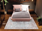 Bloom Rugs Washable Non-Slip 3' x 5' Rug - Light Pink/Light Blue Traditional Medallion Area Rug for Living Room, Bedroom, Dining Room, and Kitchen - Exact Size: 3' x 5'