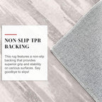 Modern Abstract Runner Rug 2x6, Neutral Light Beige and Grey Washable Kitchen Runner Non-Slip Soft Hallway Rug Runner Thin Print Faux Wool Carpet for Entryway Bedroom Laundry Room Indoor