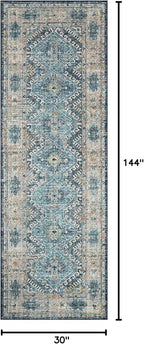 Loloi Skye Collection SKY-03 Denim/Natural 2'-6" x 12'-0" Runner Rug