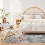 Washable Runner Rug for Hallway: 2x6 Neutral Modern Abstract Low Pile Area Rug with Non-Slip Backing - Carpet for Bedroom Kitchen Laundry Entryway Bathroom Indoor - Grey
