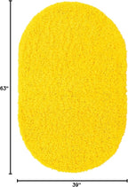 Unique Loom Solid Shag Collection Area Rug (3' 3" x 5' 3" Oval, Tuscan Sun Yellow)