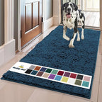 Muddy Mat® | Super Absorbent Door Mat Indoor, Microfiber Quick Dry Chenille Entryway Rug, Non-Slip Front Door Mat, Indoor Mats for Entryway, Machine Washable Pet Rug, Atlantic Blue 36"x60"
