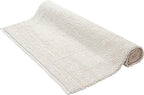 Savi Home Handwoven Wool Cotton Blend Area Rug 4x6', Textured Popcorn Braided Ivory Rug, Soft Thick Farmhouse Contemporary Living Room Carpet, Neutral Modern Decorative Floor Rug