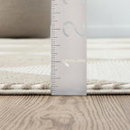 Abani Cream Area Rug for Living Room, Bedroom - Diamond Pattern - 4 x 6 - Durable & Easy to Clean