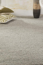 SAFAVIEH Natura Collection Runner Rug - 2'3" x 12', Silver, Handmade Wool Blend, Textured Design, Ideal for Hallway, Bedroom, Foyer (NAT620C)