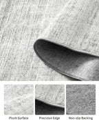 Art&Tuft Non-Slip Runner Rug - 2x8 Runner Rug Washable Low-Pile Rugs Runners, Soft Distressed Carpet Runner for Bedroom Bathroom Kitchen Laundry Living Room, Grey