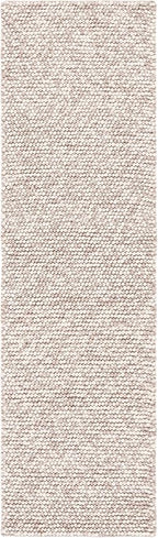SAFAVIEH Natura Collection Runner Rug - 2' x 12', Beige, Handmade Wool Blend, Textured Design, Ideal for Hallway, Bedroom, Foyer (NAT620B)