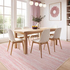 Nakagishi Pink Rugs for Bedroom Girls: 8x10 Washable Boho Large Neutral Cute Soft Area Rug Modern Indoor Floor Non Slip Accent Carpet for Living Room Nursery Kids Playroom Preppy Room Dorm Baby Room