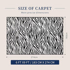 YIHOUSE 6×9 Ft Area Rugs, Black and White Modern Abstract Rug, Washable Plush Soft Zebra Print Carpet, Non-Slip Non-Shedding Rug for Living Room, Bedroom, Dining Room, Home Office Decor