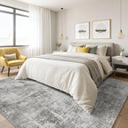 10x14 Area Rugs Living Room: Washable Large Abstract Neutral Modern Soft Rug Stain Resistant Indoor Floor Non-Slip Accent Carpet for Bedroom Nursery Playroom Office Dining Room Home Decor- Greige
