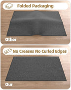 Color&Geometry Thin Indoor Entrance Mats for Home, 17"X29.5" Indoor Mats for Entryway Non Slip Rubber Backed, Dirt Trapper Door Rugs for Entryway Indoor Washable, Charcoal Grey (Rolled-up NO Creases)