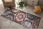 CAMILSON Runner Outdoor Rugs Oriental Retro Traditional Floral Medallion Area Rug 2x10 Non-Shedding Stain Resistant Indoor Carpet for Bathroom Hallway Kitchen Office (2 x 10 / Brown)