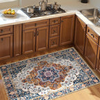 Ciicool Small Area Rug, 2x3ft Boho Rug, Ultra Soft Entry Rugs for Entryway, Non-Slip Washable Rugs Oriental Low-Pile Indoor Mat Floor Carpet for Entrance Bedroom Kitchen Bathroom Foyer Decor