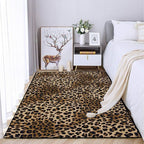 Leopard Rug 3x5 Sexy Modern Print Small Area Rug Washable Kitchen Rugs Non-Slip Carpet for Dining Room,Dormitory Decoration