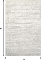 SAFAVIEH Adirondack Collection Area Rug - 5'1" x 7'6", Ivory & Silver, Modern Ombre Design, Non Shedding & Easy to Clean, Ideal for Living Room, Bedroom, Office, Dining Space (ADR113B)