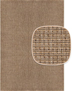Beverly Rug Easy Jute Natural Rug 4x6 Solid Washable Durable Outdoor Indoor Area Rugs for Living Dining Room Patio Office Stain Resistant Non Shedding Casual Indoor Outside Carpet (4 x 6 Natural)