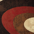 Home Dynamix Tribeca Slade Modern Area Rug, Abstract Brown/Red 39"x55"